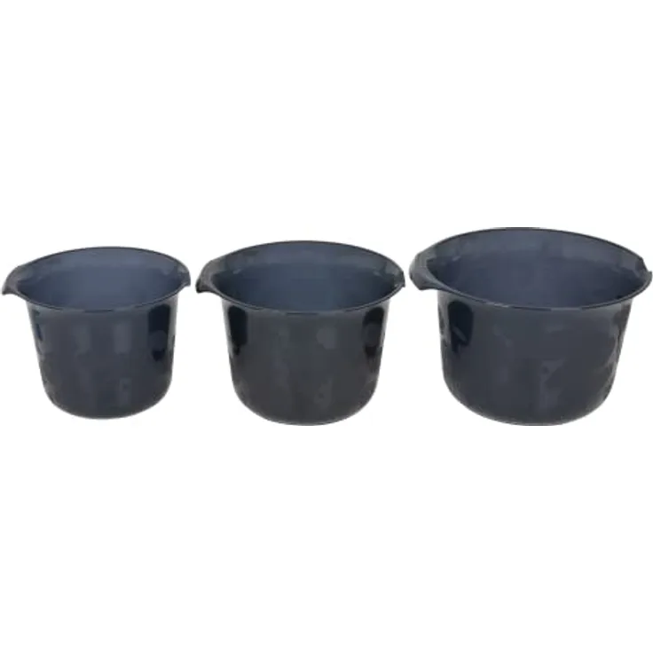 BranQ - Home essential -ein Set aus DREI universellen Rührschüsseln mit Einer interessanten Dekoration in Form von Mohnblumen mit einem Fassungsvermögen von 1,5 l, 2 l, 2,5 l, BPA-frei Kunststoff PP