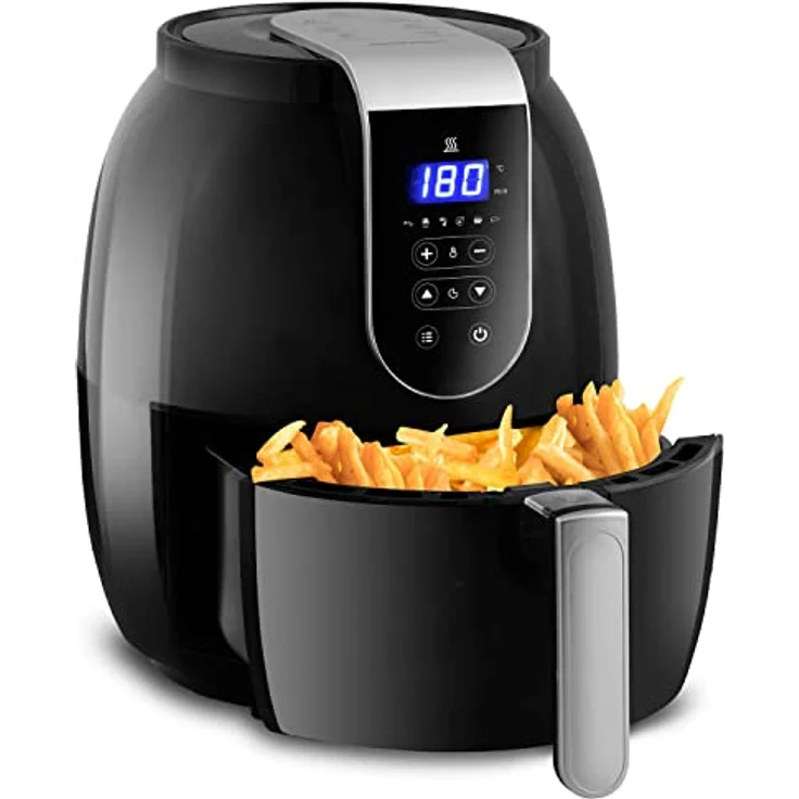 Berdsen DB-651, Fettfreie Heißluftfritteuse mit multifunktionalem Display, 2,6 l Fassungsvermögen, sicher und leicht zu reinigen – Bild 5