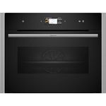 Neff C24FS31N0, N90, Compact-Einbaubackofen mit Full Steam, 60x45cm Edelstahl, 4.1 Zoll Full Touch TFT-Farb- und Grafikdisplay, Home Connect, Soft Opening und Soft Close