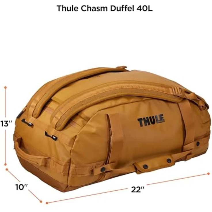 Thule Chasm Weekender Reisetasche 58 cm, gelb, 100% Polyester, 58 x 28 x 33.5 cm – Bild 4