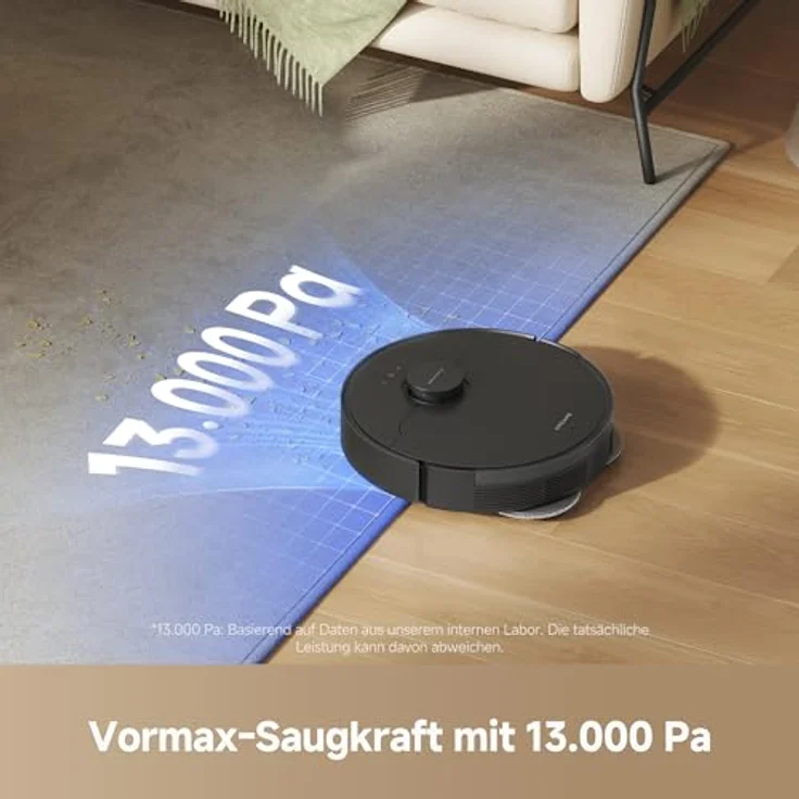 DREAME L10s Pro Gen3, intelligenter Saug- und Wischroboter mit 13.000 Pa Saugkraft, DuoScrub-Wischsystem und 5.200 mAh Akku, Schwarz – Bild 2