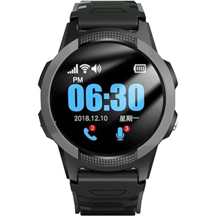 NikuTRAX Krankenpflegeuhr GPS-Notrufuhr NC56S in Schwarz mit Sturzerkennung und Vitalfunktionen
