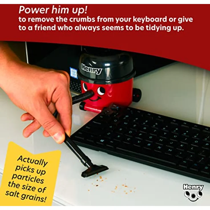 Paladone Flashpoint AG Henry Hoover Schreibtisch Vakuum-Neuheit Desktop-Reiniger, Rot – Bild 4
