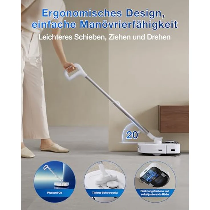 ECOVACS DEEBOT X5 HYBRID 2-in-1 Saugroboter und Handstaubsauger mit automatischer Absaugung, ZeroTangle 2.0, TrueDetect, App Steuerung, überlegene Mobilität, TrueMapping 2.0 – Bild 3