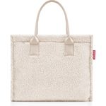 reisenthel Daily Shopper teddy sand, Einkaufstasche mit großem Hauptfach, Druckknopfverschluss und Reißverschlusstasche, Beige