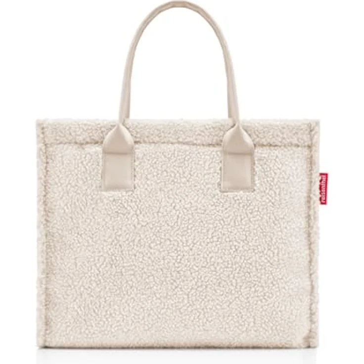 reisenthel Daily Shopper teddy sand, Einkaufstasche mit großem Hauptfach, Druckknopfverschluss und Reißverschlusstasche, Beige – Bild 1