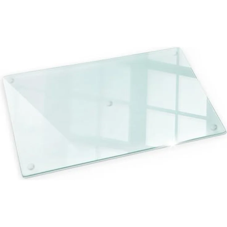 Tulup Schneidebrett Transparent 52x30 cm, Robustes gehärtetes Glas, hygienisch & einfach zu reinigen – Bild 1