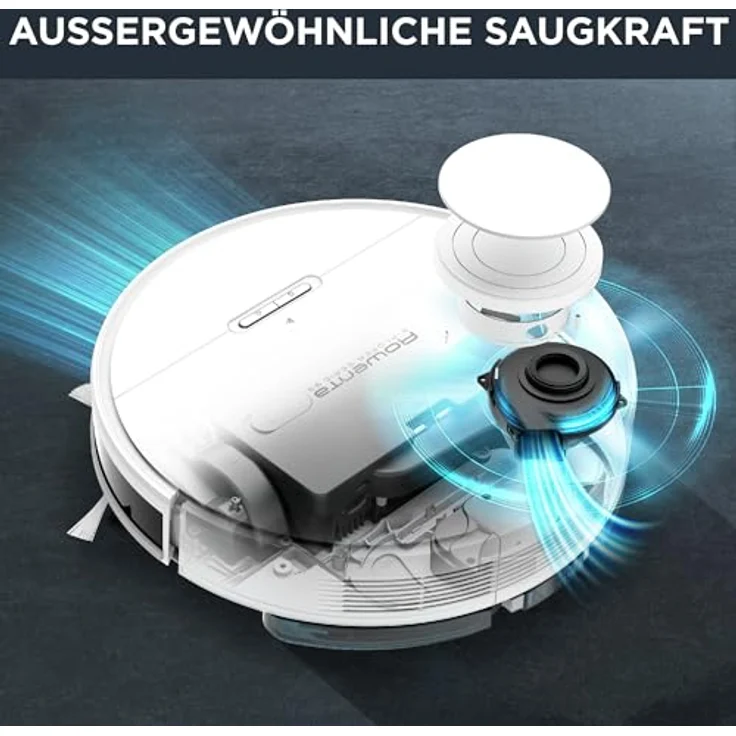 Rowenta RR7987 Xplorer S95 Total Care Connect Saugroboter, 120 min Akkubetrieb, 12.000 Pa Saugleistung, Lasernavigation, weiß – Bild 3