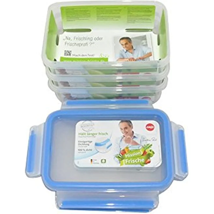 Emsa 508570 Clip & Close Frischhaltedosen | 3-teiliges Set | 3 x 0,55 L | -40 bis +100 Grad | Kunststoff | 100 % Dicht | Besondere Frische-Dichtung – Bild 5