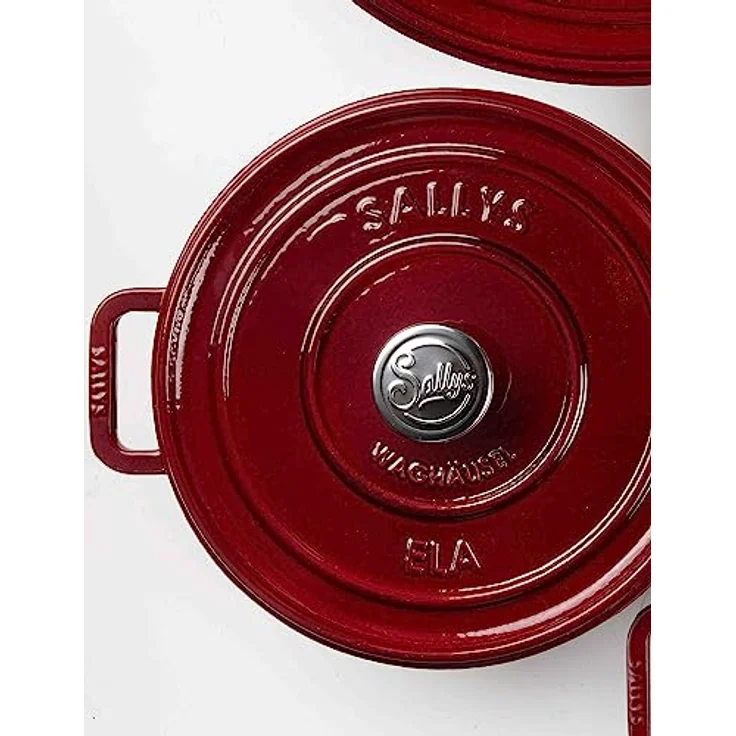 Sallys Ela Deluxe Gusseisentopf - Robustes und Hochwertiges Kochjuwel für Perfektes Garen in Bordeaux – Bild 4