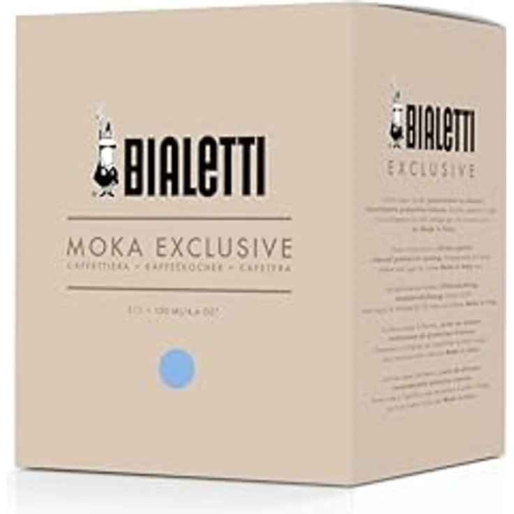 BIALETTI MOKA EXCLUSIVE, Espressokocher aus Aluminium für 3 Tassen, blau, geeignet für Gas- und Glaskeramik-Küchen – Bild 3