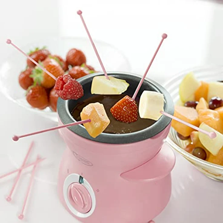 BestronDCM043P Schokoladen-Fondue, 0,3L Schale, rosa – Bild 4