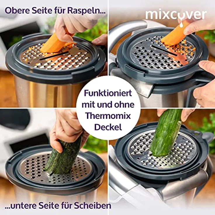 Mixcover Küchenmaschinen-Adapter mixcover Gemüse, Obst und Käsereibe für den Thermomix TM6 und TM5, Thermomix – Bild 5