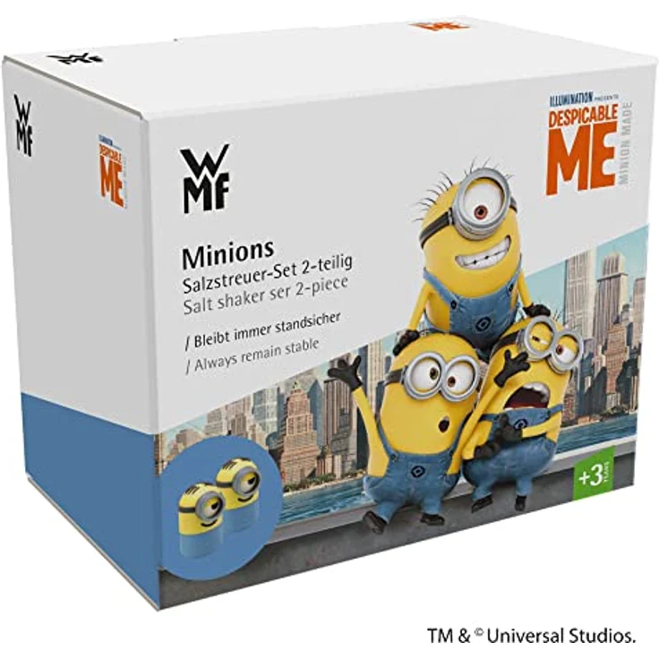 WMF Minions Steuer-Set 2-teilig, ab 3 Jahren, Salzstreuer, Pfefferstreuer mit Kippmechanismus, Kunststoff, bpa-frei – Bild 5