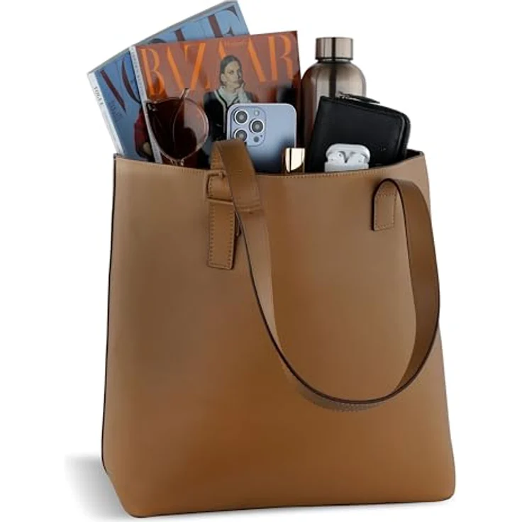 bugatti Zita Shopper Tasche 47 cm, braun, 100% Polyurethan, 47 x 18 x 35 cm – Bild 4