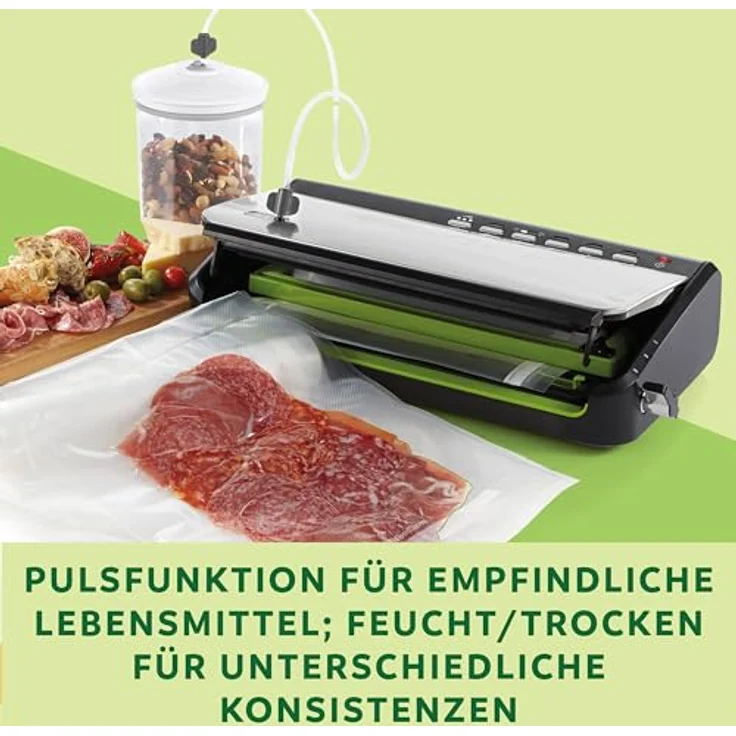 Foodsaver FFS005X Folienschweißgerät, Edelstahl, Schwarz – Bild 6