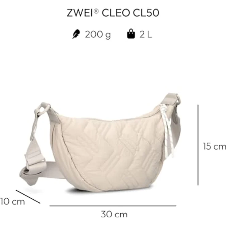 Zwei Cleo Umhängetasche 30 cm, gelb, 100% Nylon, 30 cm x 10 cm x 15 cm – Bild 2