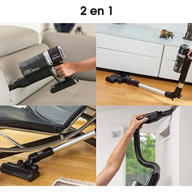 Hisense HVC6264BK Handstaubsauger, 45 min Akkubetrieb, Zyklon-Technologie, schwarz – Bild 4