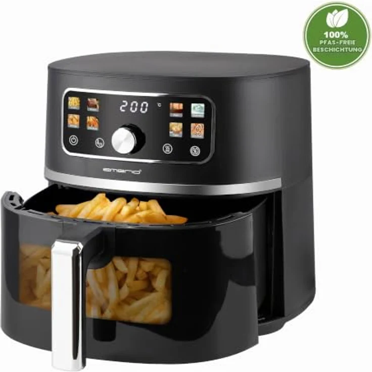Emerio Heißluftfritteuse AF-133253.1 mit 5,7L, Farb-Display & Sichtfenster – Bild 2