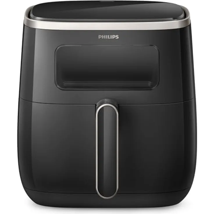 PHILIPS HD9257/80 Airfryer Fritteuse, 1 kg, 5,6 L Fassungsvermögen, transparentes Kochfenster, 14 in 1 Funktionen, 8 voreingestellte Programme, X-Large Airfryer