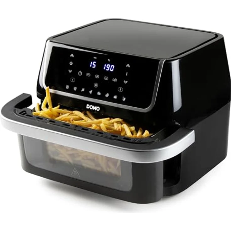 Domo DO544FR Deli-fryer/Heißluftfritteuse 'family edition' - mit Trennwand - 10 L - 1800 W, Weiß – Bild 1