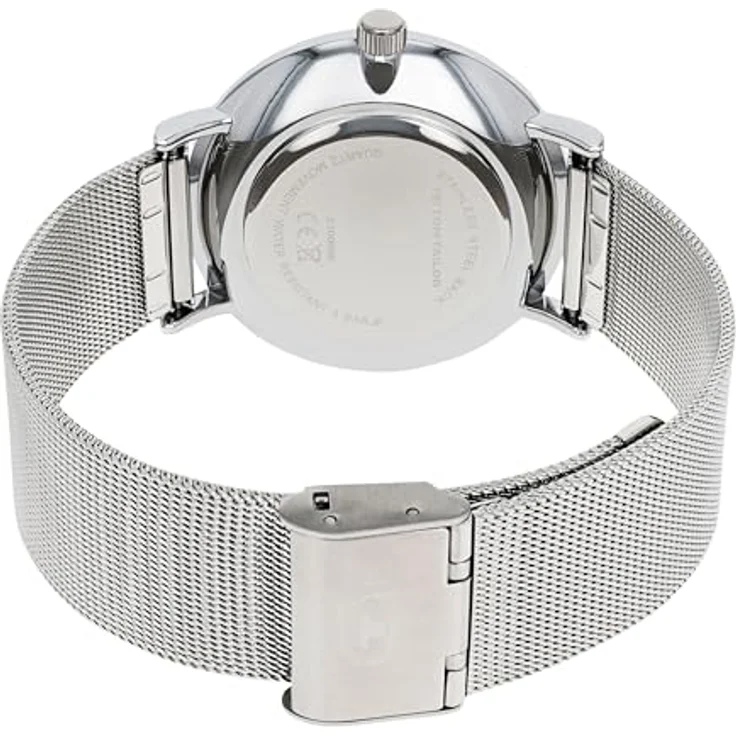 Tom Tailor Armbanduhr Herren, Metallband aus Edelstahl, silber, wasserdicht bis 3 bar, Geschenkbox, 2100595 – Bild 4