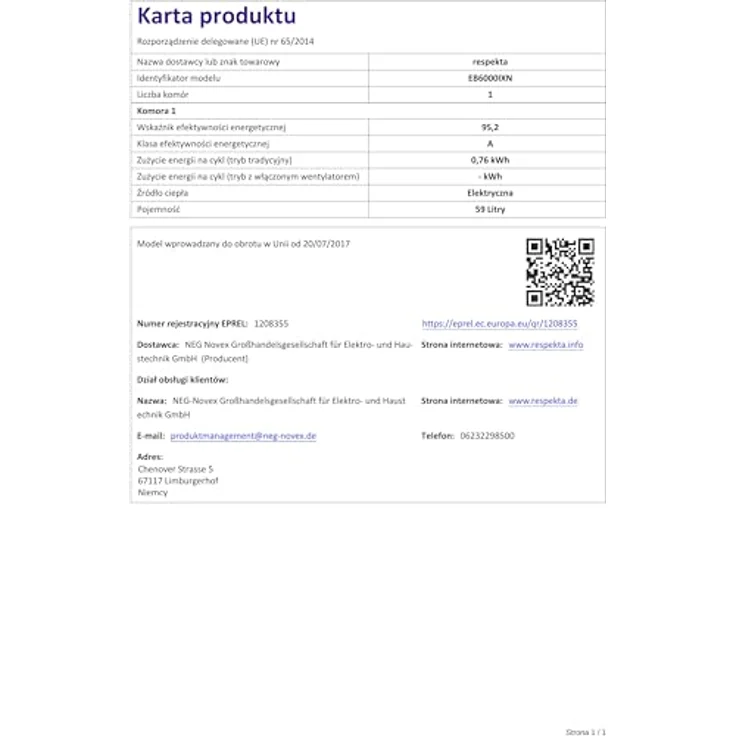 Respekta EB6000IXN Einbau-Herdset, Edelstahl, Backofen 59 L, 3 Beheizungsarten, Massekochfeld mit Blitzkochplatte, 5500 W – Bild 10