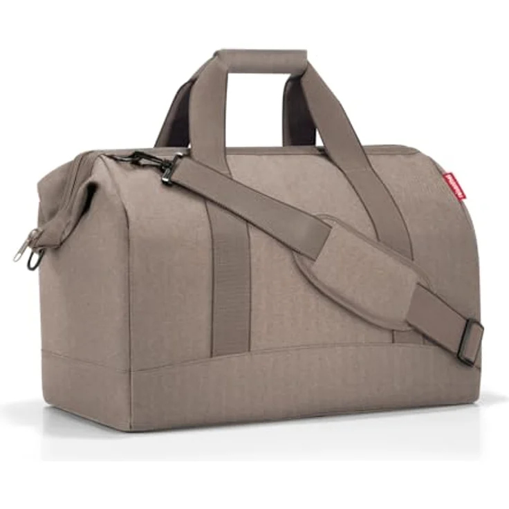 reisenthel allrounder L, Handtasche im Herringbone-Muster, 30 Liter, wasserabweisend, mokka Braun – Bild 3