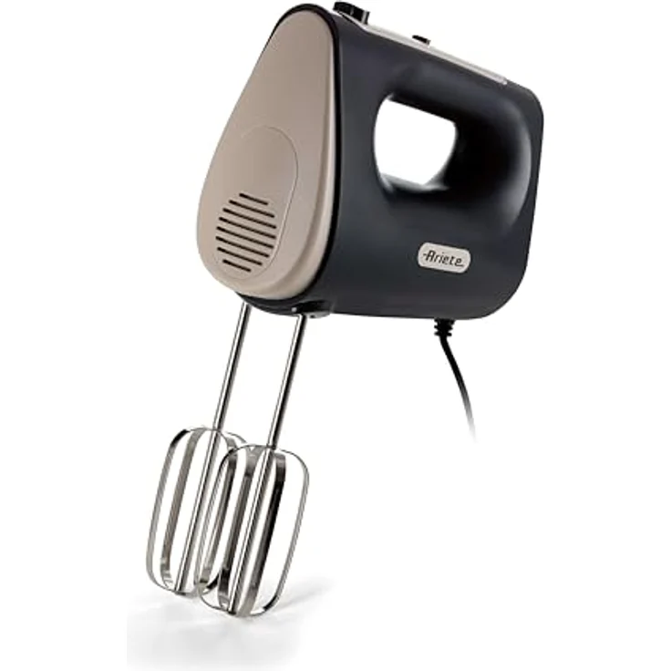 Ariete 1545 Handmixer Breakfast, 450 W, 5 Geschwindigkeiten, Turbo-Funktion, 2 Edelstahl-Schneebesen, Dark & Sahara Grey – Bild 1