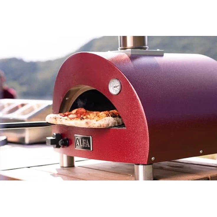 Alfa Forni Tragbarer Gas Pizzaofen MODERNO PORTABLE Antik Rot, mit Heat Genius-Technologie und schnellem Garen – Bild 10