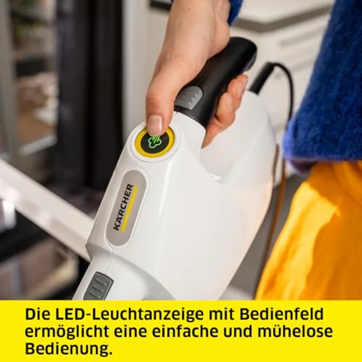 Kärcher Dampfreiniger SC 1 Multi & Up, Hygienische Reinigung, 30 s Aufheizzeit, ca. 30 m² Flächenleistung, 0,2 l Tank, 1,6 kg Gewicht, Bodendüse EasyFix Large, Entkalkungskartusche – Bild 3