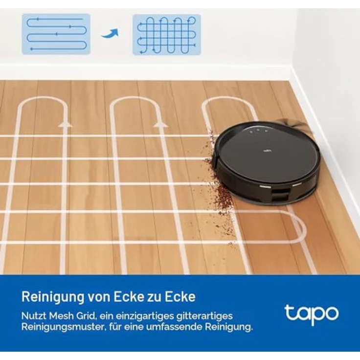 TP-Link Tapo RV20 Max 5300Pa Staubsauger- und Wischroboter mit MagSlim™ LiDAR-Navigation, ultra-schlankem Design in 83 mm, anpassbarer Reinigung, automatischer Aufladung und Sprachsteuerung – Bild 5