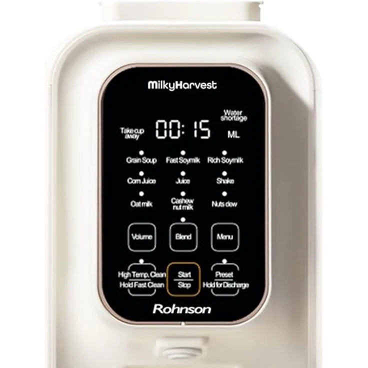 Rohnson Milky Harvest, Pflanzliche Nussmilchmaschine mit 2000 W, 5 starken Klingen, Selbstreinigung, Timer 2–12h, für Smoothies, Säfte und Porridge – Bild 3