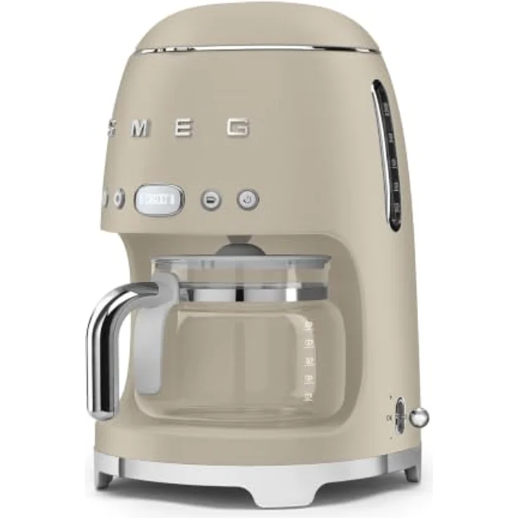 Smeg DCF02MLMEU Filter-Kaffeemaschine mit Aroma- und Autostart-Funktion, Glaskaraffe bis 12 Tassen, 2 Intensitätsniveaus, Warmhaltefunktion, 1050W, Moonlight – Bild 4