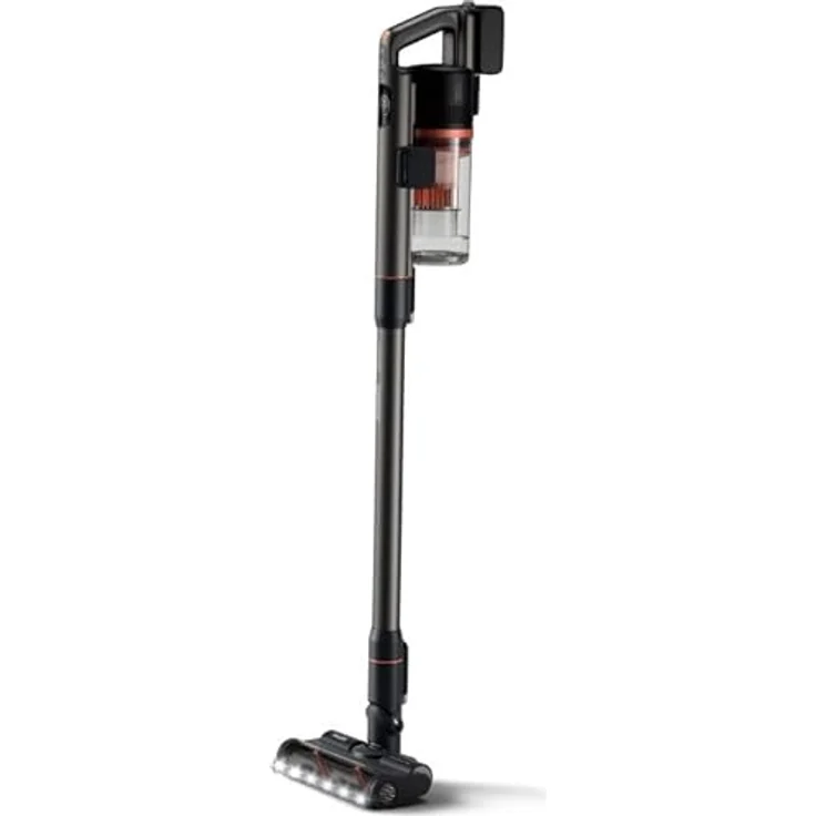 Philips kabelloser Akku-Staubsauger Aqua 7000 Serie, Digitaler Motor, PowerCyclone 12, Mit LED-Leuchten, bis zu 80 Minuten Laufzeit, mit 2 Zubehörteilen, Rot(XC7055/01) – Bild 3