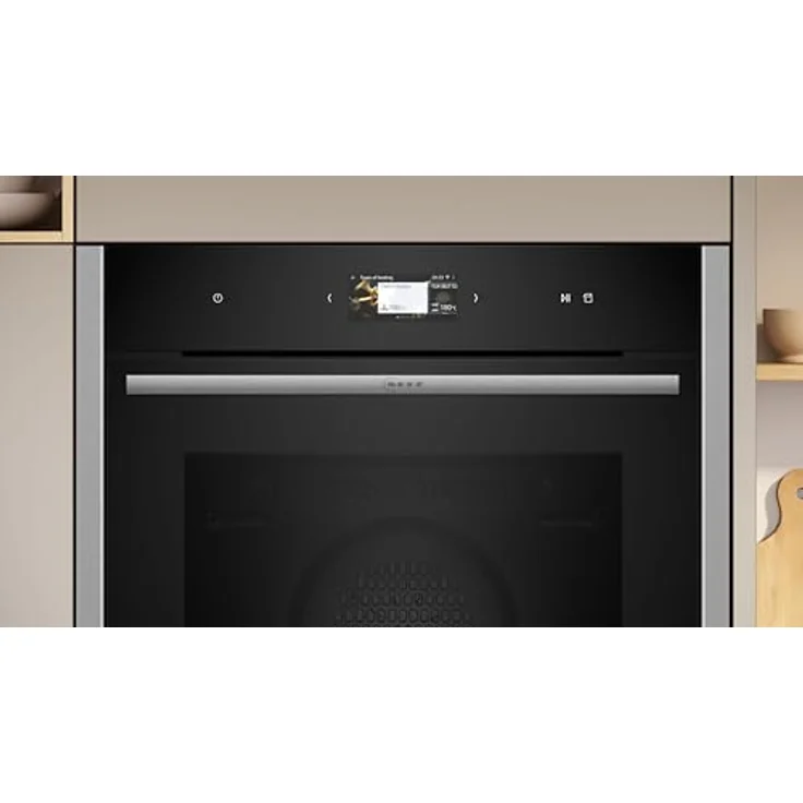 Neff B24FS33N0, N90, FullSteam Klapptür Dampfbackofen, 60x60cm, Edelstahl, 4.1 Zoll Full Touch TFT-Farb- und Grafikdisplay, Home Connect, Soft Opening und Close, Multipoint Bratenthermometer – Bild 2