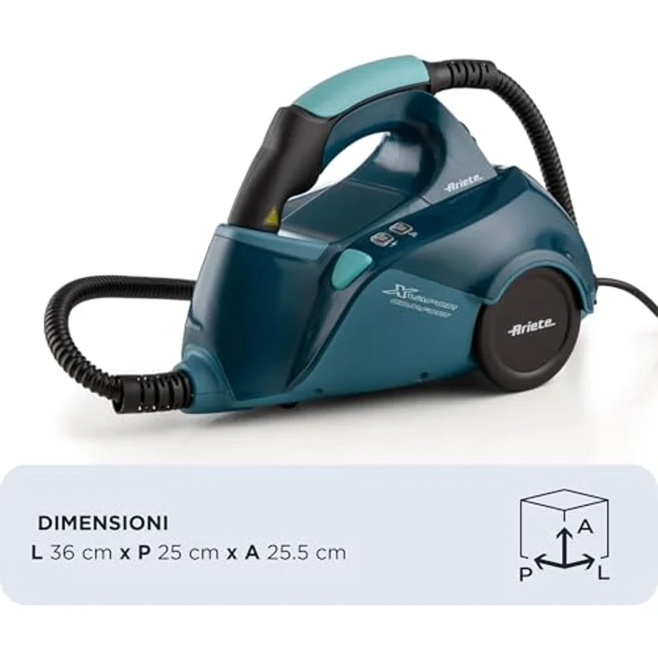 Ariete 4145/22 Dampfreiniger, 1500 W Handdampfreiniger mit 5 bar Dampfdruck, 1,2 l Fassungsvermögen, vielseitiges Zubehör – Bild 2