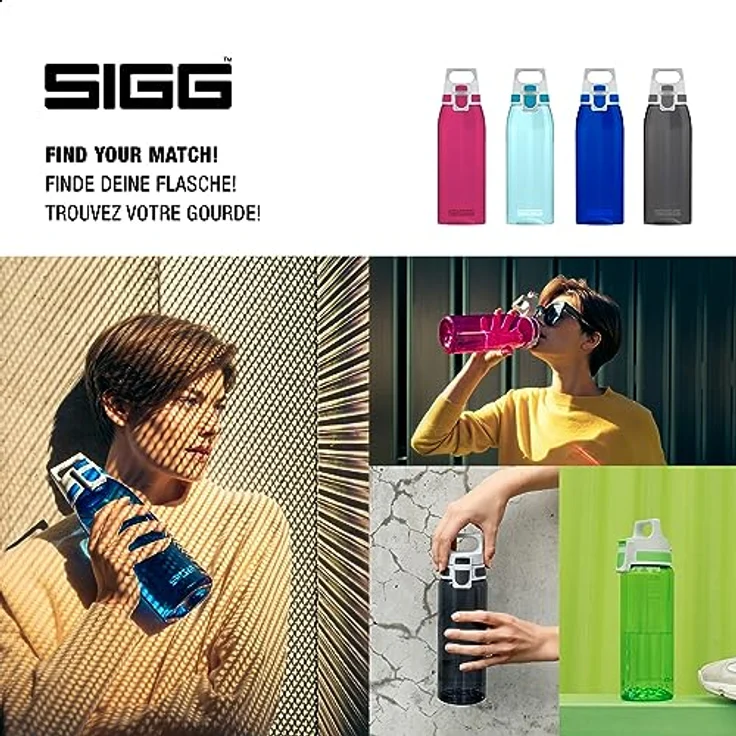 SIGG Trinkflasche TOTAL COLOR Transparent 1L – Bild 5