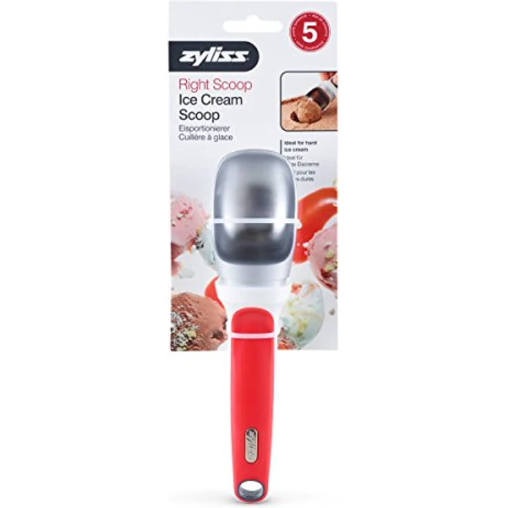 Zyliss Eisportionierer - Eiscremelöffel gleitet auch durch hartgefrorenes Eis, mit Zinklegierung und ergonomischem Griffdesign für müheloses Portionieren – Bild 3