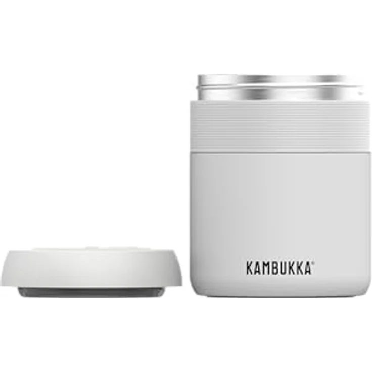 Kambukka Bora, Lunchbox aus 18/8-Edelstahl, 600 ml, auslaufsicher, weiß, BPA-frei, spülmaschinenfest, bis zu 9 Stunden heiß – Bild 2