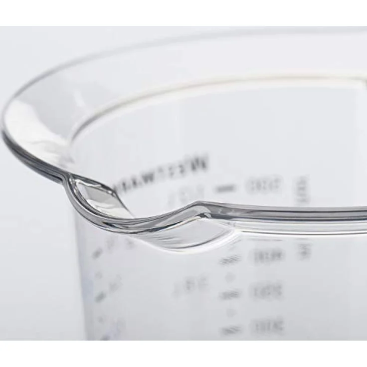 Westmark Messkanne mit mehrsprachigen Messskalen und verschiedenen Maßeinheiten, Füllvolumen: 0,5 Liter, Kunststoff, Transparent, 30642270 – Bild 4