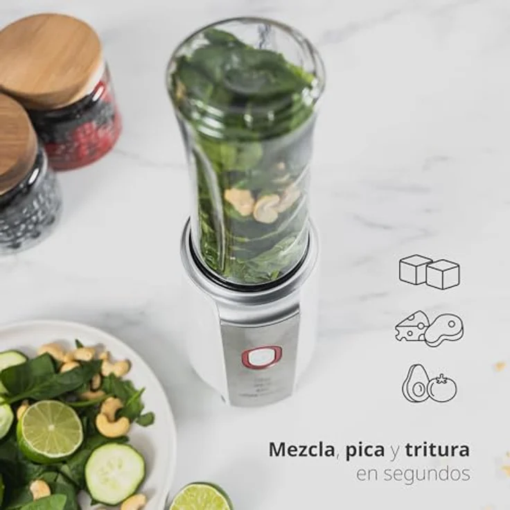 Ufesa Standmixer NUTRIFUSION 1200W 500 ml, Weiß Schwarz, abnehmbare Kanne, 2 Geschwindigkeitsstufen – Bild 3