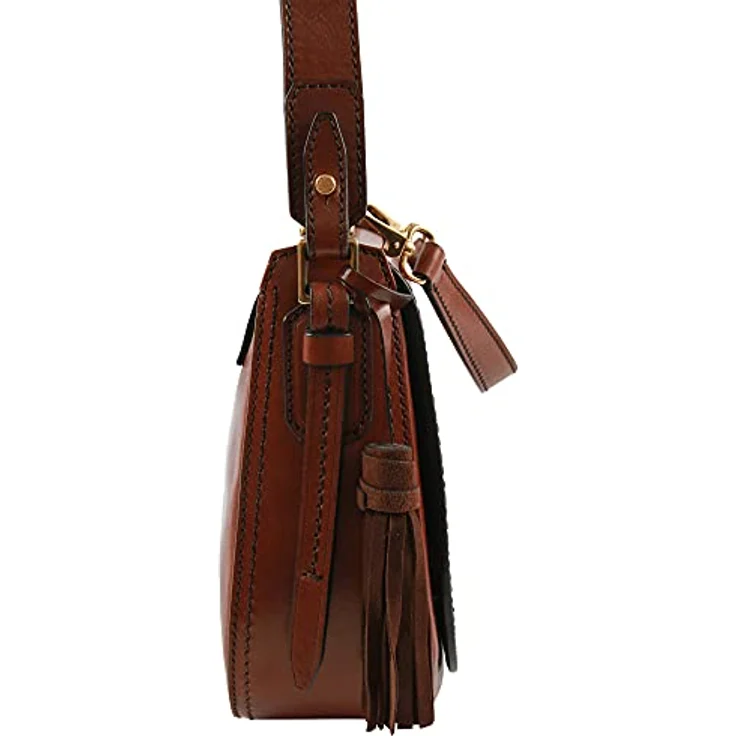 THE BRIDGE Umhängetasche Pearldistrict Satteltasche 1227, Saddle Bag, handmade Italian craftsmanship – Bild 4