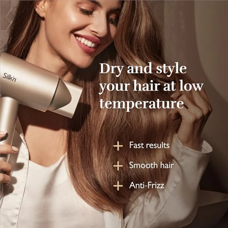 Silk'n HDB1PE1001 SilkyAir Pro Haartrockner, 1600 Watt, mit bürstenlosem Motor für Schnelles Trocknen und geschmeidiges Haar, Premium-Wasser-Ionen-Technologie, rose-gold – Bild 6