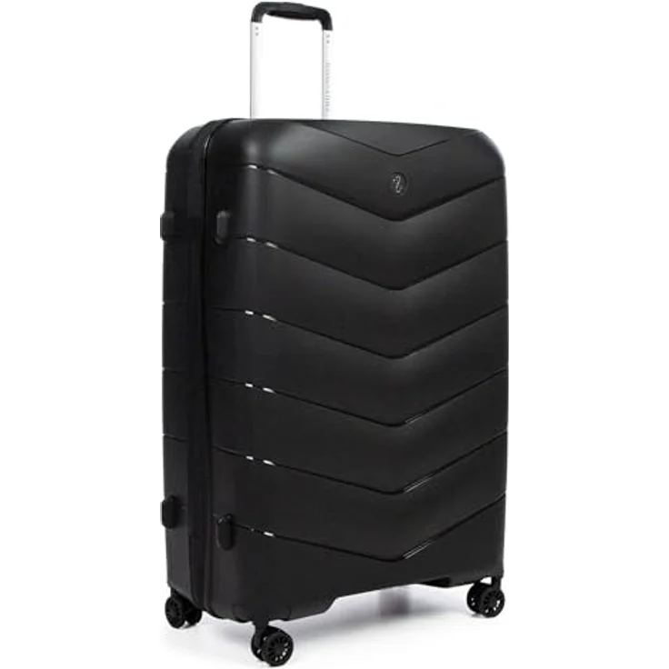 EMILY & NOAH Trolley E&N Travelbestie Werner 70402, 95 l Damen Koffer aus robustem Polypropylen mit 4 Doppelrollen und TSA-Schloss, schwarz – Bild 2