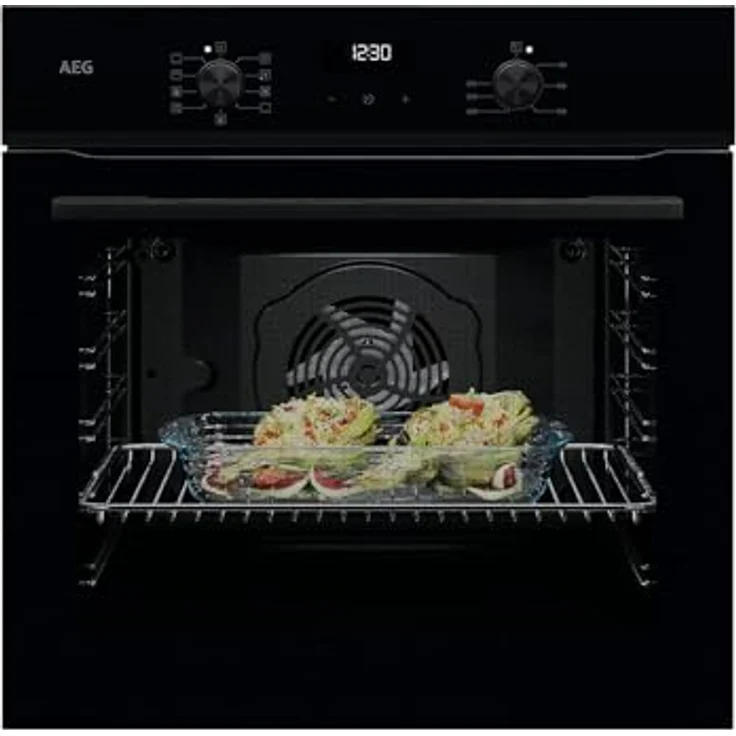 AEG Set Backofen BP1100B + Induktionskochfeld OIK85M00XB, 9 Backofenfunktionen, MaxiKlasse mit extra großem Garraum, Aquareinigungsfunktion, 80 cm Breite, Hob²Hood-Funktion – Bild 2