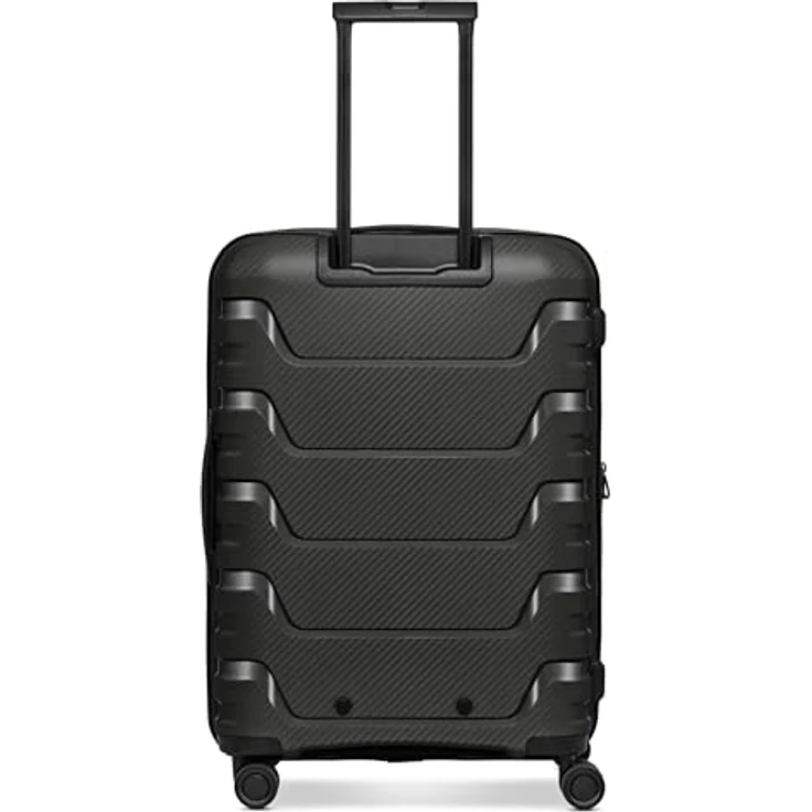 Smartbox Edition 01, 3-teiliges Kofferset mit Dehnfalte, 4 Rollen, schwarz, 100% Polypropylen, 52 cm x 33 cm x 76 cm – Bild 3