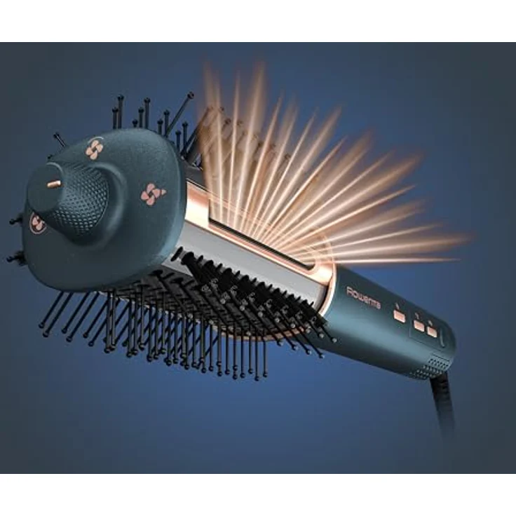 Rowenta Air Brush 3D UB9720E0, Heißluftbürste mit Temperatur- und Geschwindigkeitsregulierung, inkl. Reinigungsbürste, schwarz – Bild 4