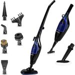 Zeegma Dampfmopp Handdampfreiniger Puur Prime Control, 13 in 1 Düsenset, reinigungsmittelfreie Reinigung, klappbar, 1500 W, 400 ml, ideal für Böden, Teppiche, Fliesen und Fenster