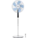 Brandson Standventilator Ventilator mit DC Motor & Fernbedienung, energiesparend ECO, Timer, 43,5 cm Durchmesser, Brushless Motor, sehr leise, 80° Oszillation, 12 Stufen, LED Display - Schwarz